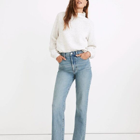 Madewell nc331 The perfect vintage straight Jean in Hoye Wash Repaired size 30 - Picture 3 of 10